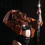 rebecca dancing at pole dance showcase dublin